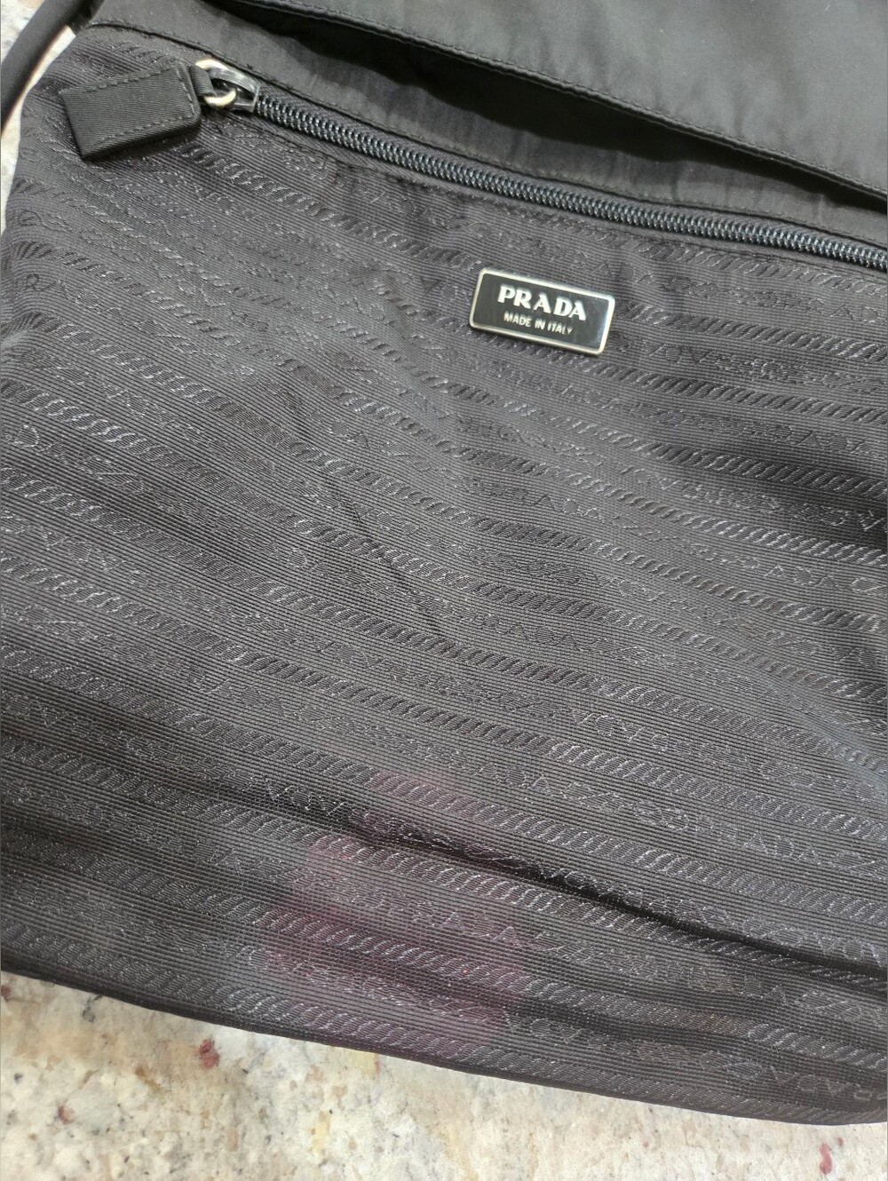 Vintage Y2K Prada Nylon Shoulder Bag Black Authentic Early 2000s - Picture 13 of 16